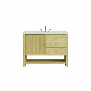 Marigot 48IN Single Vanity Sunwashed Oak w/ 3 CM Lime Delight Silestone Top