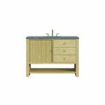 Marigot 48IN Single Vanity Sunwashed Oak w/ 3 CM Parisien Bleu Silestone Top