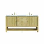 Marigot 72IN Double Vanity Sunwashed Oak w/ 3 CM Ethereal Noctis Silestone Top