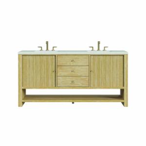 Marigot 72IN Double Vanity Sunwashed Oak w/ 3 CM Lime Delight Silestone Top