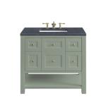 Breckenridge 36IN Single Vanity Smokey Celadon w/ 3 CM Charcoal Soapstone Top