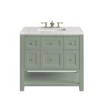 Breckenridge 36IN Single Vanity Smokey Celadon w/ 3 CM Eternal Jasmine Pearl Top