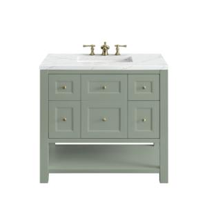 Breckenridge 36IN Single Vanity Smokey Celadon w/ 3 CM Ethereal Noctis Top