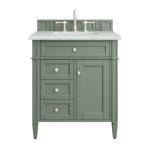 Brittany 30IN Single Vanity Smokey Celadon w/ 3 CM Ethereal Noctis Top