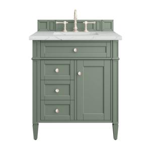 Brittany 30IN Single Vanity Smokey Celadon w/ 3 CM Ethereal Noctis Top