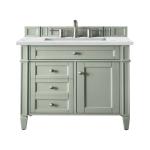 Brittany 30IN Single Vanity Sage Green w/ 3 CM Ethereal Noctis Silestone Top