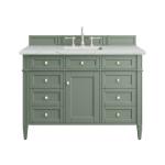 Brittany 48IN Single Vanity Smokey Celadon w/ 3 CM Ethereal Noctis Top