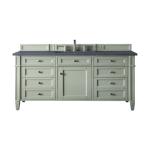 Brittany 48IN Single Vanity Sage Green w/ 3 CM Charcoal Soapstone Silestone Top