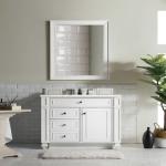 Bristol 36IN Single Vanity Bright White w/ 3 CM Eternal Jasmine Pearl Silestone Top
