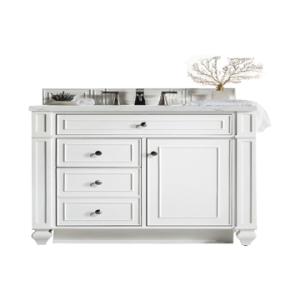 Bristol 36IN Single Vanity Bright White w/ 3 CM Ethereal Noctis Silestone Top