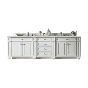 Bristol 72IN Double Vanity Bright White w/ 3 CM Ethereal Noctis Silestone Top