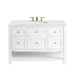 Breckenridge 48IN Single Vanity Bright White w/ 3 CM Ethereal Noctis Top