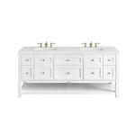 Breckenridge 72IN Double Vanity Bright White w/ 3 CM Ethereal Noctis Top