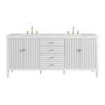 Myrrin 72IN Double Vanity Bright White w/ 3 CM Ethereal Noctis Silestone Top
