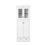 De Soto 30IN Double Tower Hutch Bright White