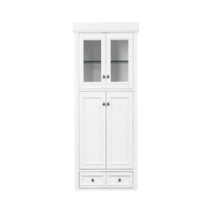 De Soto 30IN Double Tower Hutch Bright White