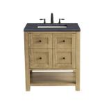 Breckenridge 30IN Single Vanity Light Natural Oak w/ 3 CM Charcoal Soapstone Top