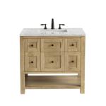 Breckenridge 36IN Single Vanity Light Natural Oak w/ 3 CM Eternal Jasmine Pearl Top