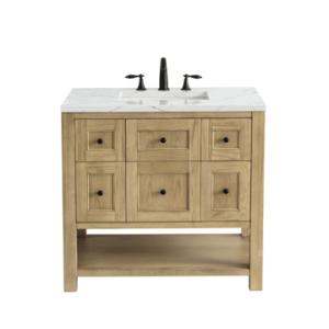 Breckenridge 36IN Single Vanity Light Natural Oak w/ 3 CM Ethereal Noctis Top