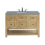 Breckenridge 48IN Single Vanity Light Natural Oak w/ 3 CM Cala Blue Top