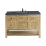 Breckenridge 48IN Single Vanity Light Natural Oak w/ 3 CM Charcoal Soapstone Top