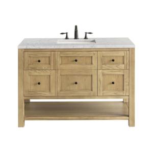 Breckenridge 48IN Single Vanity Light Natural Oak w/ 3 CM Eternal Jasmine Pearl Top