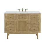 Laurent 48IN Single Vanity Light Natural Oak w/ 3 CM Ethereal Noctis Top