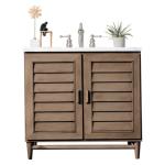 Portland 36IN Single Vanity Whitewashed Walnut w/ 3 CM Eternal Jasmine Pearl Silestone Top