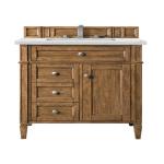 Brittany 30IN Single Vanity Saddle Brown w/ 3 CM Ethereal Noctis Silestone Top