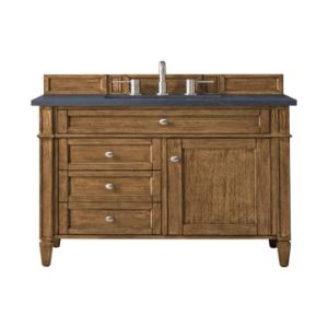 Brittany 36IN Single Vanity Saddle Brown w/ 3 CM Charcoal Soapstone Silestone Top