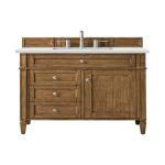 Brittany 36IN Single Vanity Saddle Brown w/ 3 CM Ethereal Noctis Silestone Top