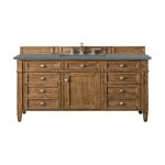 Brittany 48IN Single Vanity Saddle Brown w/ 3 CM Cala Blue Silestone Top
