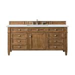 Brittany 48IN Single Vanity Saddle Brown w/ 3 CM Ethereal Noctis Silestone Top