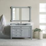 Brittany 36IN Single Vanity Urban Gray w/ 3 CM Carrara Marble Top