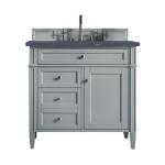 Brittany 36IN Single Vanity Urban Gray w/ 3 CM Charcoal Soapstone Silestone Top