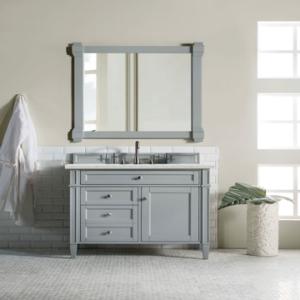Brittany 36IN Single Vanity Urban Gray w/ 3 CM Eternal Jasmine Pearl Silestone Top