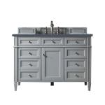 Brittany 48IN Single Vanity Urban Gray w/ 3 CM Charcoal Soapstone Silestone Top
