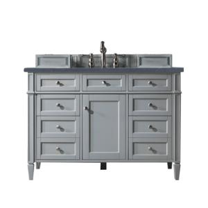 Brittany 48IN Single Vanity Urban Gray w/ 3 CM Charcoal Soapstone Silestone Top