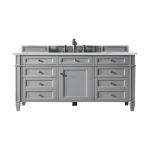 Brittany 48IN Single Vanity Urban Gray w/ 3 CM Ethereal Noctis Silestone Top