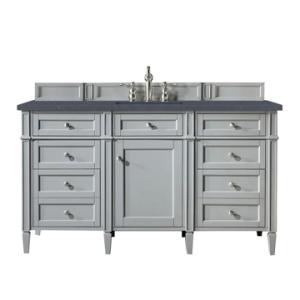 Brittany 60IN Single Vanity Urban Gray w/ 3 CM Charcoal Soapstone Silestone Top