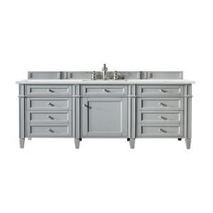 Brittany 60IN Single Vanity Urban Gray w/ 3 CM Ethereal Noctis Silestone Top