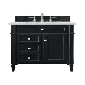 Brittany 30IN Single Vanity Black Onyx w/ 3 CM Ethereal Noctis Silestone Top