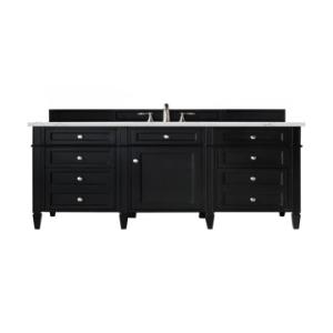 Brittany 60IN Single Vanity Black Onyx w/ 3 CM Ethereal Noctis Silestone Top