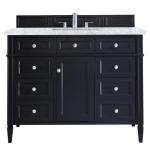 Brittany 48IN Single Vanity Victory Blue w/ 3 CM Carrara Marble Top