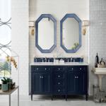 Brittany 72IN Double Vanity Victory Blue w/ 3 CM Eternal Jasmine Pearl Silestone Top