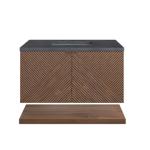 Marcello 36IN Single Vanity Chestnut w/ 3 CM Charcoal Soapstone Top