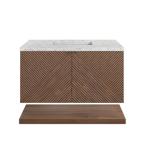 Marcello 36IN Single Vanity Chestnut w/ 3 CM Eternal Jasmine Pearl Top