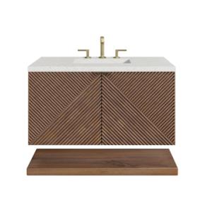 Marcello 36IN Single Vanity Chestnut w/ 3 CM Lime Delight Top