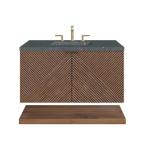 Marcello 36IN Single Vanity Chestnut w/ 3 CM Parisien Bleu Top