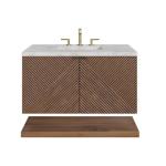 Marcello 36IN Single Vanity Chestnut w/ 3 CM Victorian Silver Top